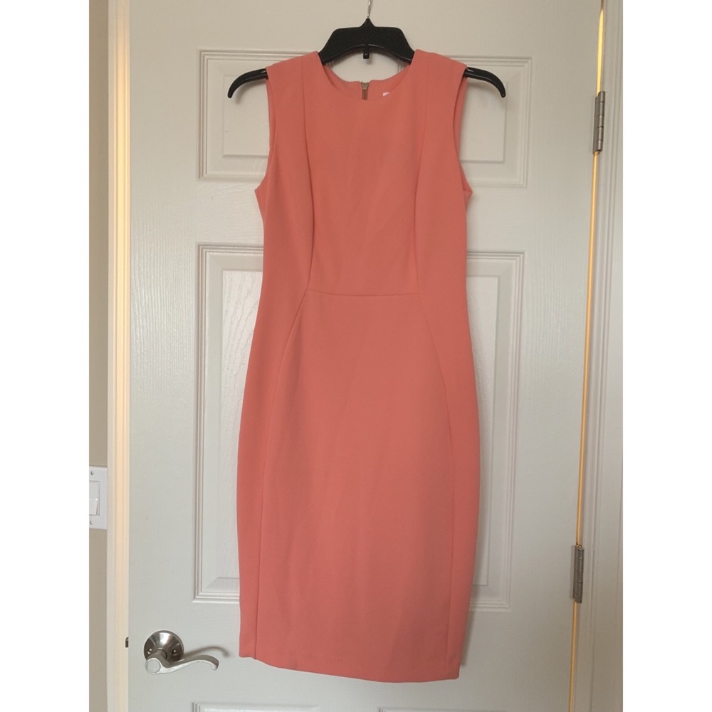Calvin Klein Peach Midi Dress Size S NWT